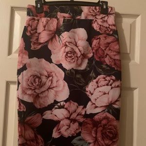 Floral Pencil Skirt